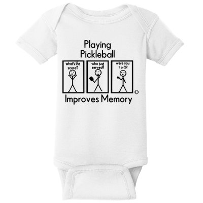 Playing Pickleball Improves Memory Baby Bodysuit