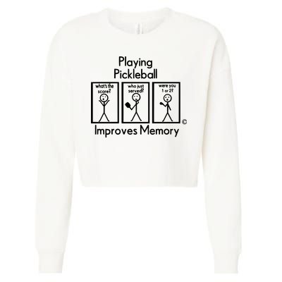 Playing Pickleball Improves Memory Cropped Pullover Crew