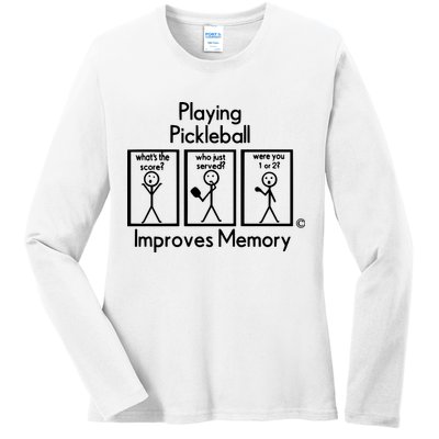 Playing Pickleball Improves Memory Ladies Long Sleeve Shirt