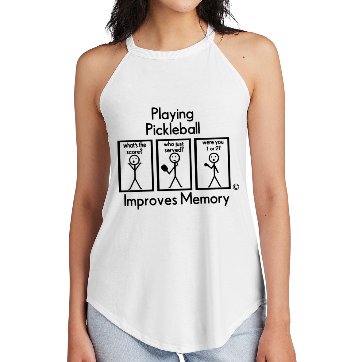 Playing Pickleball Improves Memory Women's Perfect Tri Rocker Tank