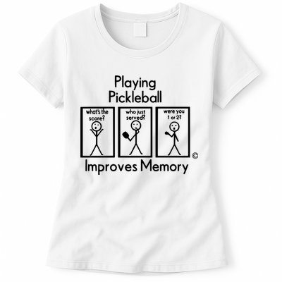 Playing Pickleball Improves Memory Womens T-Shirt