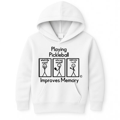 Playing Pickleball Improves Memory Kids Hoodie