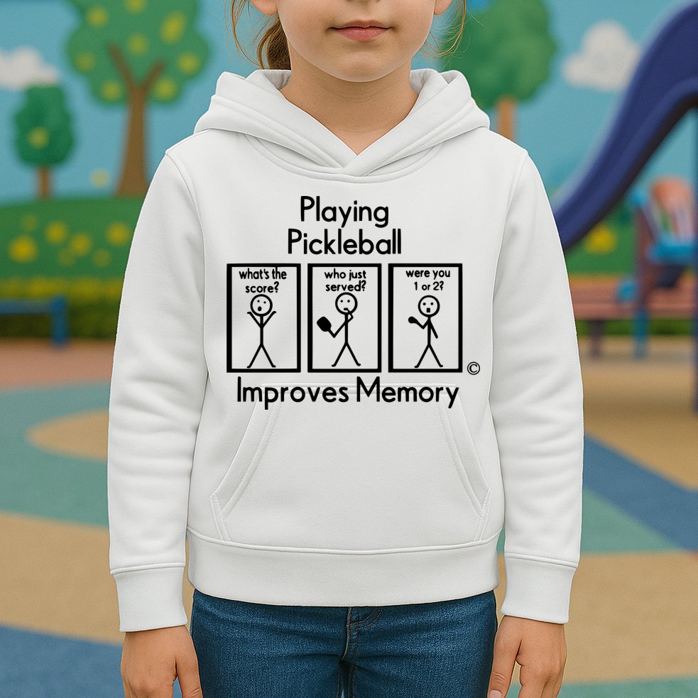 Playing Pickleball Improves Memory Kids Hoodie