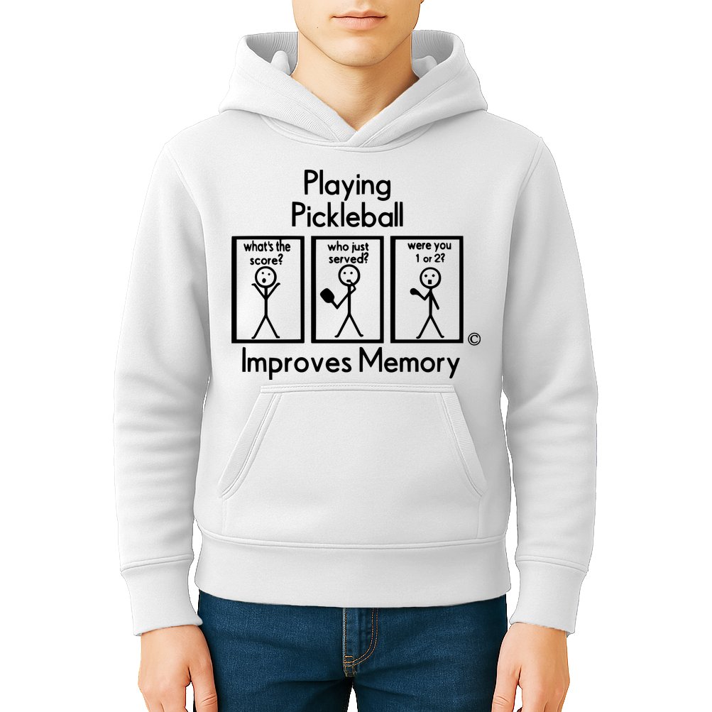 Playing Pickleball Improves Memory Kids Hoodie