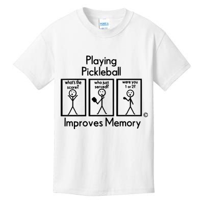 Playing Pickleball Improves Memory Kids T-Shirt