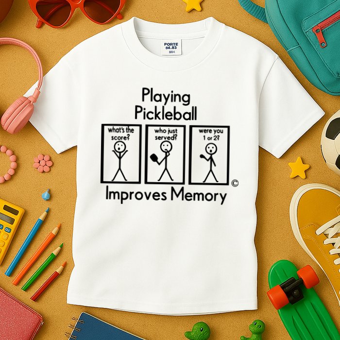 Playing Pickleball Improves Memory Kids T-Shirt
