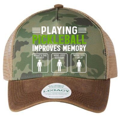 Playing Pickleball Improves Memory Funny Pickleball Legacy Tie Dye Trucker Hat