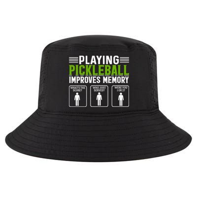 Playing Pickleball Improves Memory Funny Pickleball Cool Comfort Performance Bucket Hat