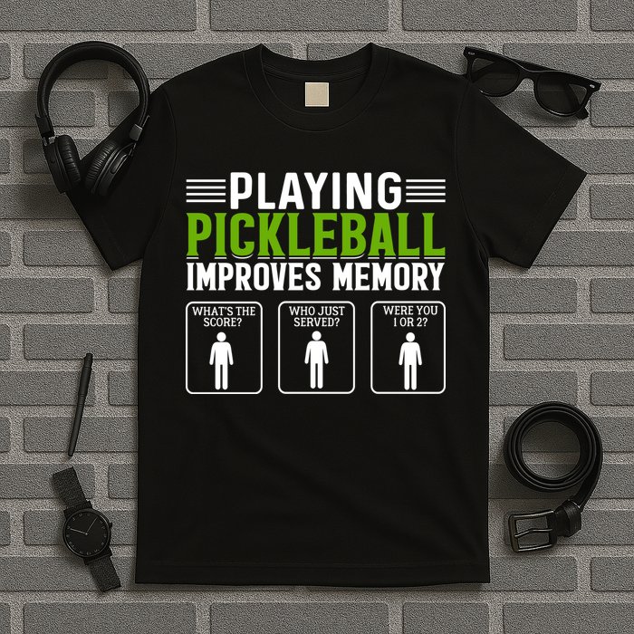 Playing Pickleball Improves Memory Funny Pickleball T-Shirt
