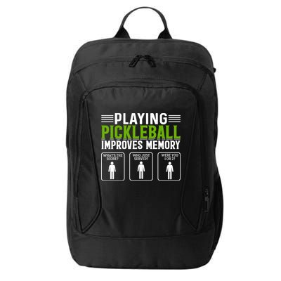 Playing Pickleball Improves Memory Funny Pickleball City Backpack