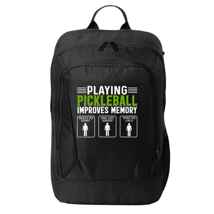 Playing Pickleball Improves Memory Funny Pickleball City Backpack