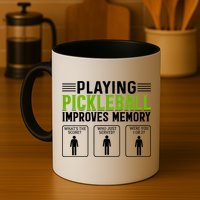 Playing Pickleball Improves Memory Funny Pickleball Mug