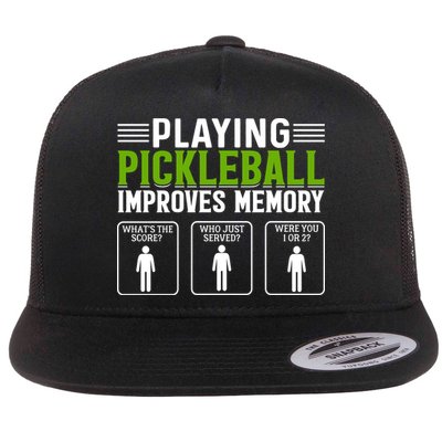 Playing Pickleball Improves Memory Funny Pickleball Flatbill Hat