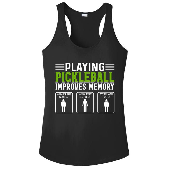 Playing Pickleball Improves Memory Funny Pickleball Ladies PosiCharge Competitor Racerback Tank