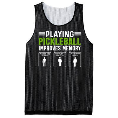 Playing Pickleball Improves Memory Funny Pickleball Mesh Reversible Basketball Jersey Tank