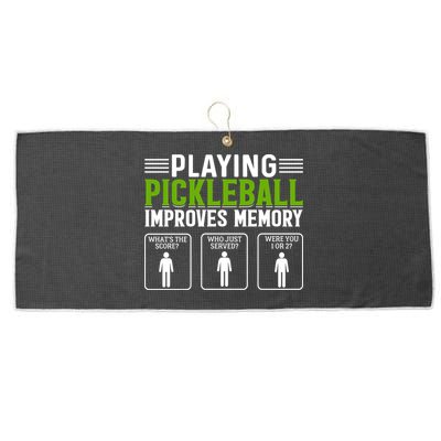 Playing Pickleball Improves Memory Funny Pickleball Large Microfiber Waffle Golf Towel