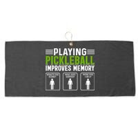Playing Pickleball Improves Memory Funny Pickleball Large Microfiber Waffle Golf Towel