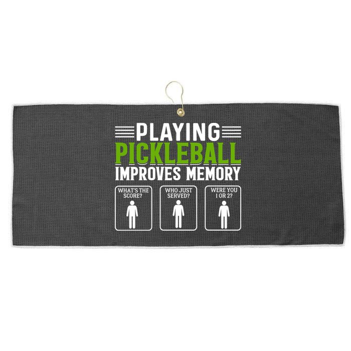 Playing Pickleball Improves Memory Funny Pickleball Large Microfiber Waffle Golf Towel