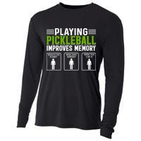 Playing Pickleball Improves Memory Funny Pickleball Cooling Performance Long Sleeve Crew