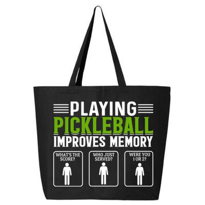 Playing Pickleball Improves Memory Funny Pickleball 25L Jumbo Tote