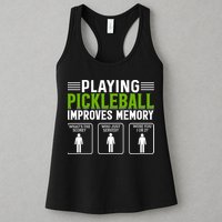 Playing Pickleball Improves Memory Funny Pickleball Womens Tank Top