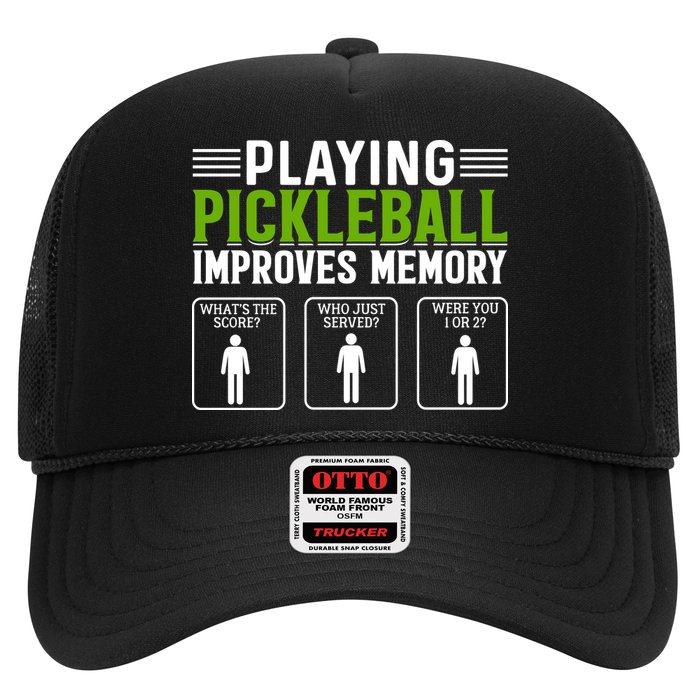 Playing Pickleball Improves Memory Funny Pickleball Trucker Hat