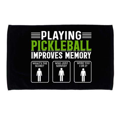 Playing Pickleball Improves Memory Funny Pickleball Microfiber Hand Towel