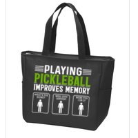 Playing Pickleball Improves Memory Funny Pickleball Zip Tote Bag