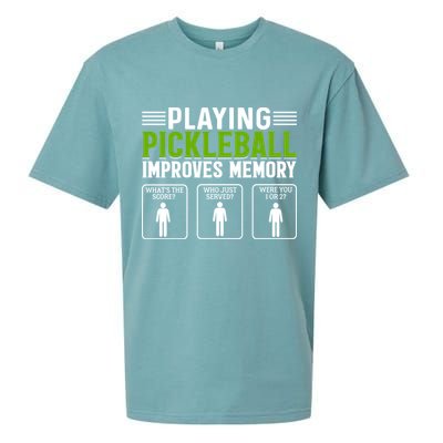Playing Pickleball Improves Memory Funny Pickleball Sueded Cloud Jersey T-Shirt