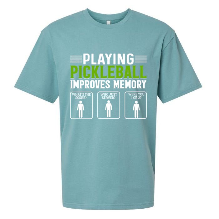 Playing Pickleball Improves Memory Funny Pickleball Sueded Cloud Jersey T-Shirt