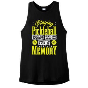 Playing Pickleball Improves Memory Dink Player Ladies PosiCharge Tri-Blend Wicking Tank