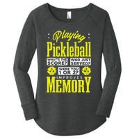 Playing Pickleball Improves Memory Dink Player Women's Perfect Tri Tunic Long Sleeve Shirt