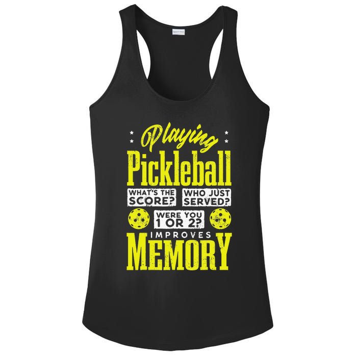 Playing Pickleball Improves Memory Dink Player Ladies PosiCharge Competitor Racerback Tank