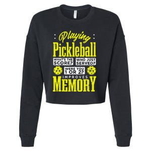 Playing Pickleball Improves Memory Dink Player Cropped Pullover Crew