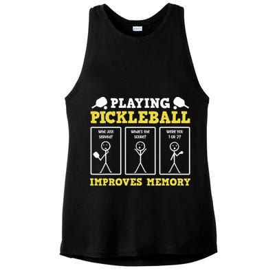 Playing Pickleball Improves Memory Dink Funny Pickleball Ladies PosiCharge Tri-Blend Wicking Tank