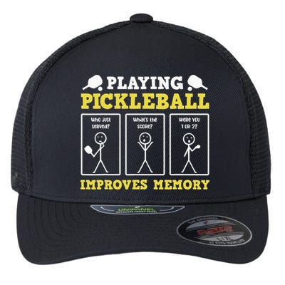 Playing Pickleball Improves Memory Dink Funny Pickleball Flexfit Unipanel Trucker Cap