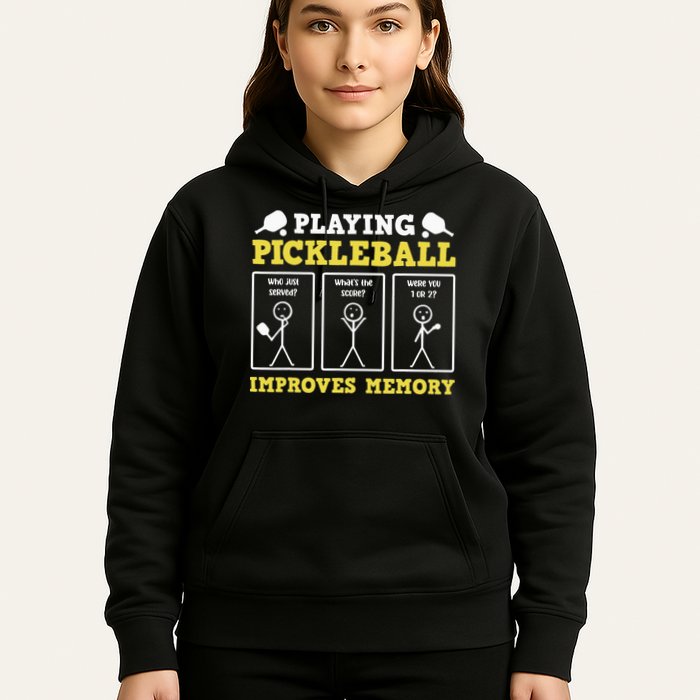 Playing Pickleball Improves Memory Dink Funny Pickleball Hoodie