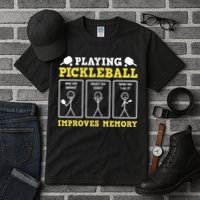 Playing Pickleball Improves Memory Dink Funny Pickleball Tall T-Shirt