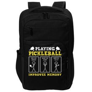 Playing Pickleball Improves Memory Dink Funny Pickleball Impact Tech Backpack