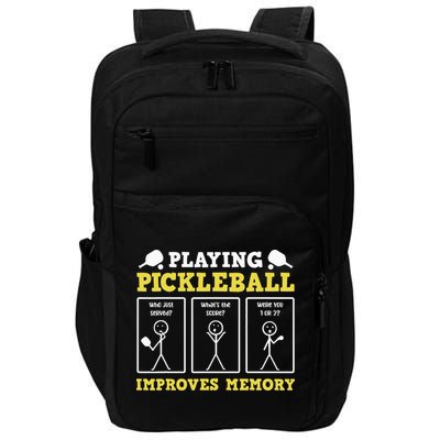 Playing Pickleball Improves Memory Dink Funny Pickleball Impact Tech Backpack