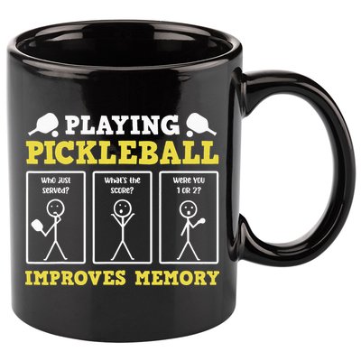 Playing Pickleball Improves Memory Dink Funny Pickleball 11oz C Handle Ceramic Mug