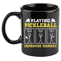 Playing Pickleball Improves Memory Dink Funny Pickleball 11oz C Handle Ceramic Mug