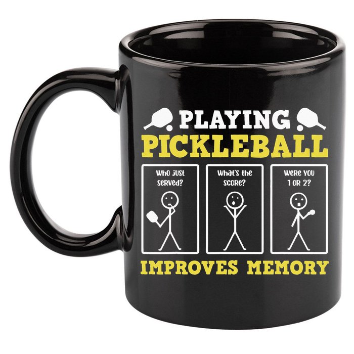 Playing Pickleball Improves Memory Dink Funny Pickleball 11oz C Handle Ceramic Mug