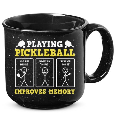 Playing Pickleball Improves Memory Dink Funny Pickleball 15oz Campfire Ceramic Mug
