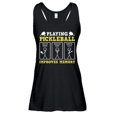 Playing Pickleball Improves Memory Dink Funny Pickleball Ladies Essential Flowy Tank