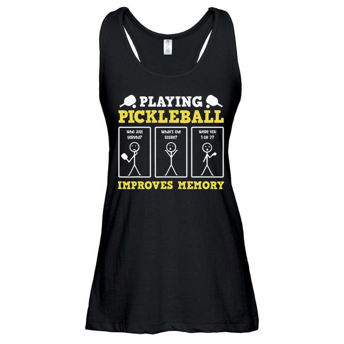 Playing Pickleball Improves Memory Dink Funny Pickleball Ladies Essential Flowy Tank
