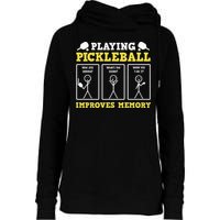 Playing Pickleball Improves Memory Dink Funny Pickleball Womens Funnel Neck Pullover Hood