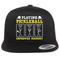 Playing Pickleball Improves Memory Dink Funny Pickleball Flatbill Hat