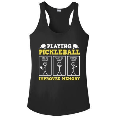 Playing Pickleball Improves Memory Dink Funny Pickleball Ladies PosiCharge Competitor Racerback Tank