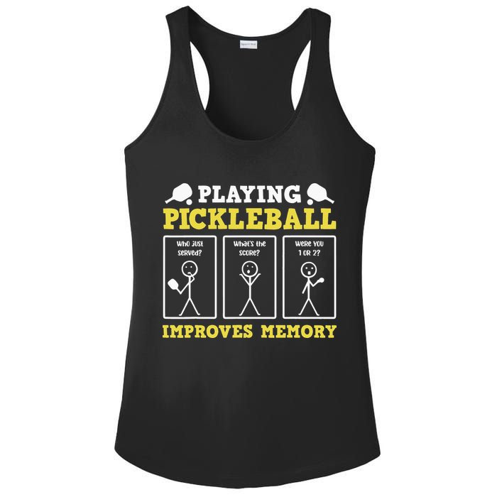Playing Pickleball Improves Memory Dink Funny Pickleball Ladies PosiCharge Competitor Racerback Tank